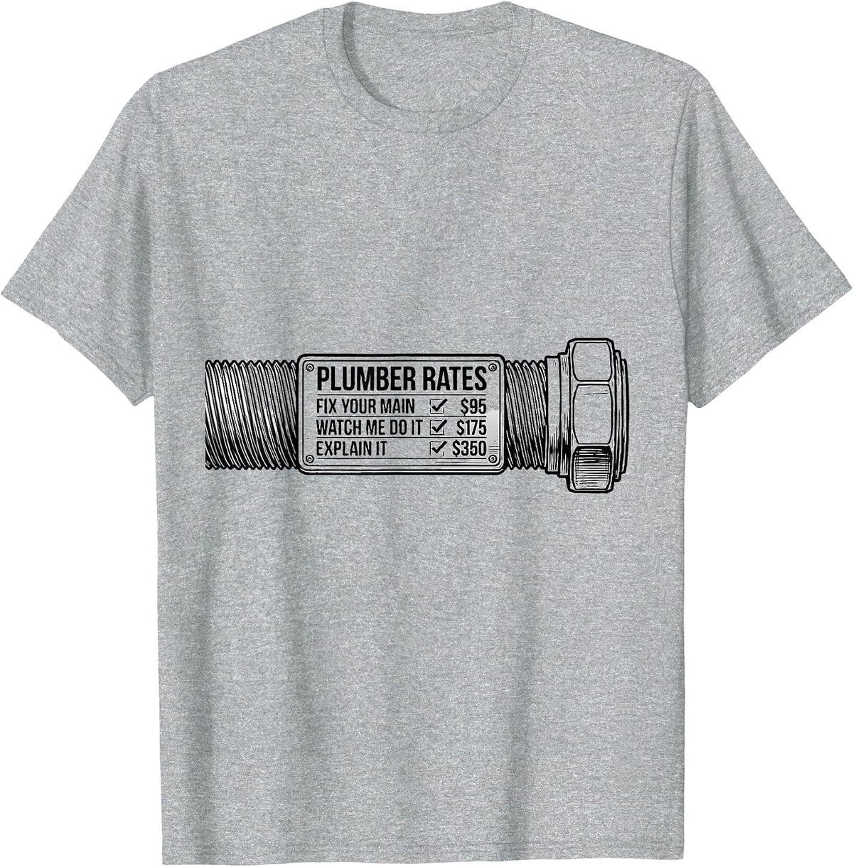 Men's Fix Your Main $95 — Watch Me Do It $175 — Explain It $350 T-Shirt - Heather Grey
