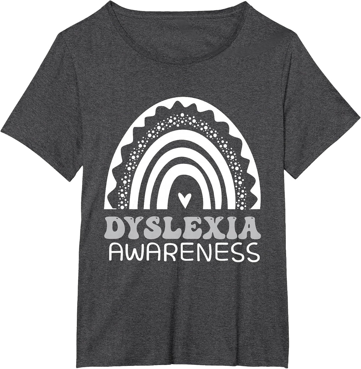 Dyslexia Awareness for Teachers and Students Dyslexia Month T-Shirt - Dark Heather Grey