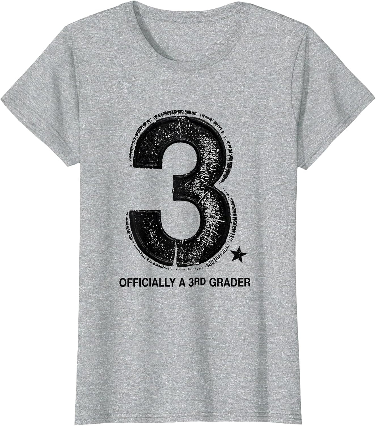 Officially A 3rd Grader Funny Team Third Grade Back T-Shirt - Heather Grey