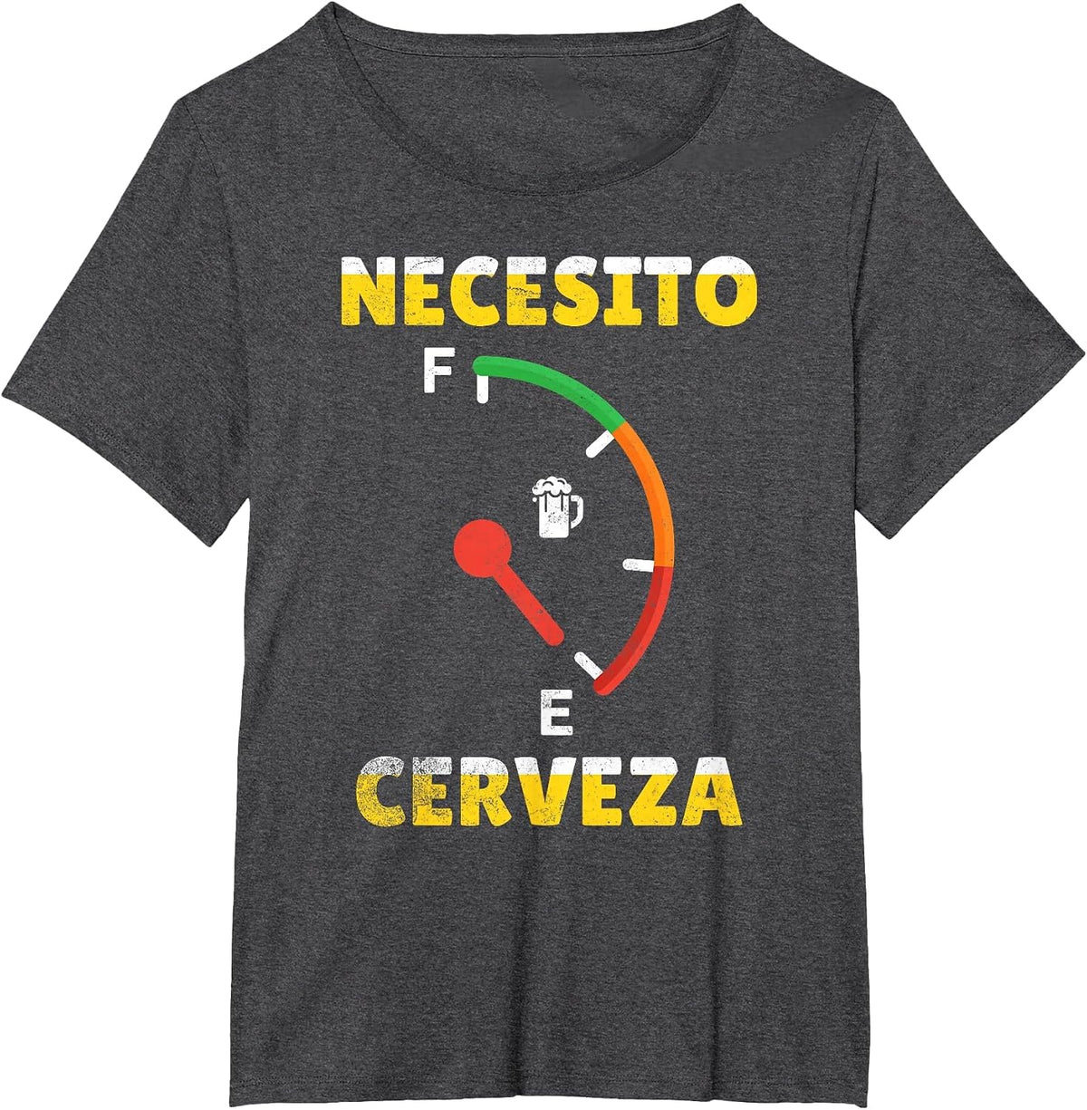 I Need Beer Necesito Cerveza in Spanish Funny Cinco De Mayo T-Shirt - Dark Heather Grey