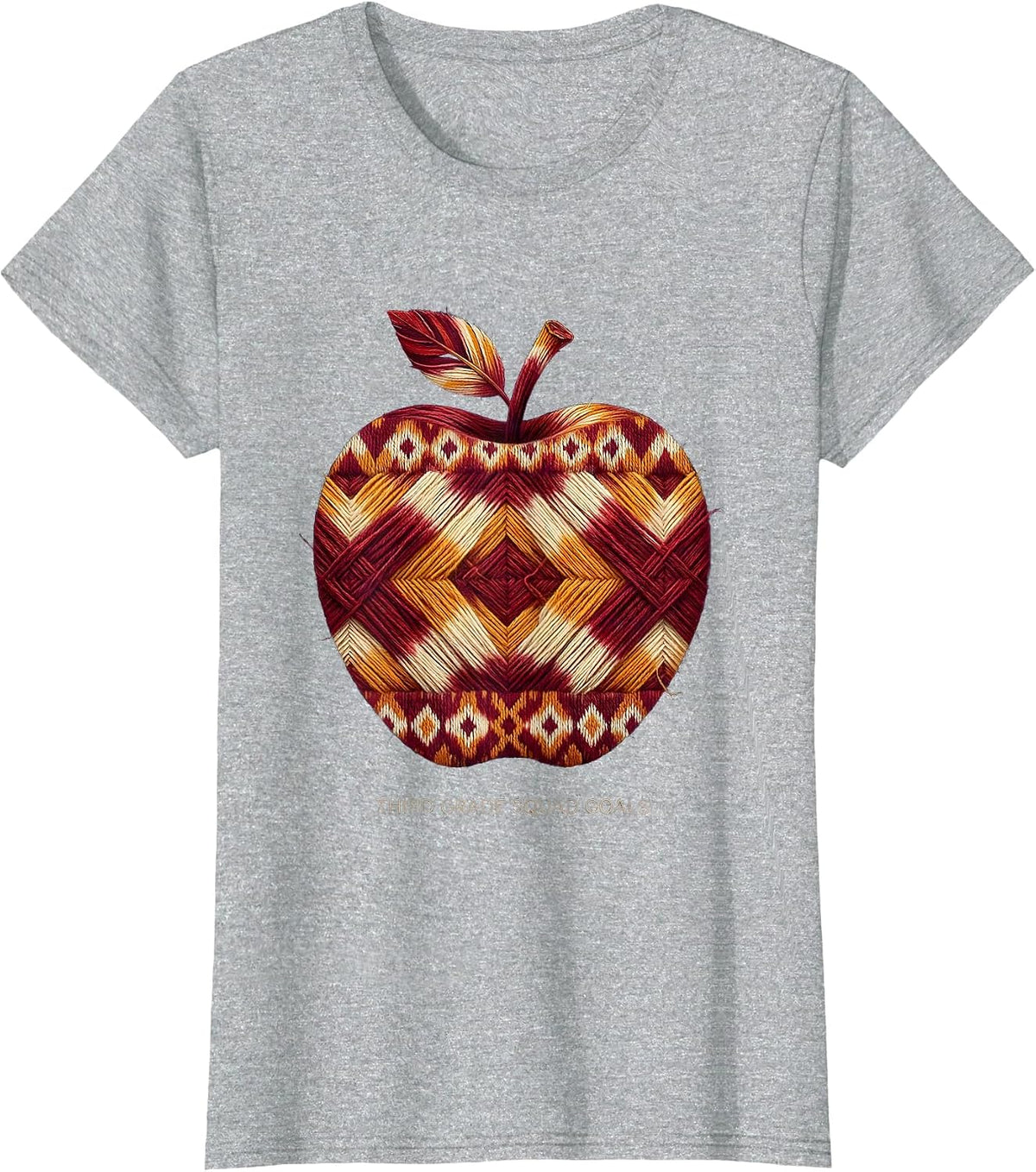 Third Grade Squad Goals Teacher Design T-Shirt - Heather Grey