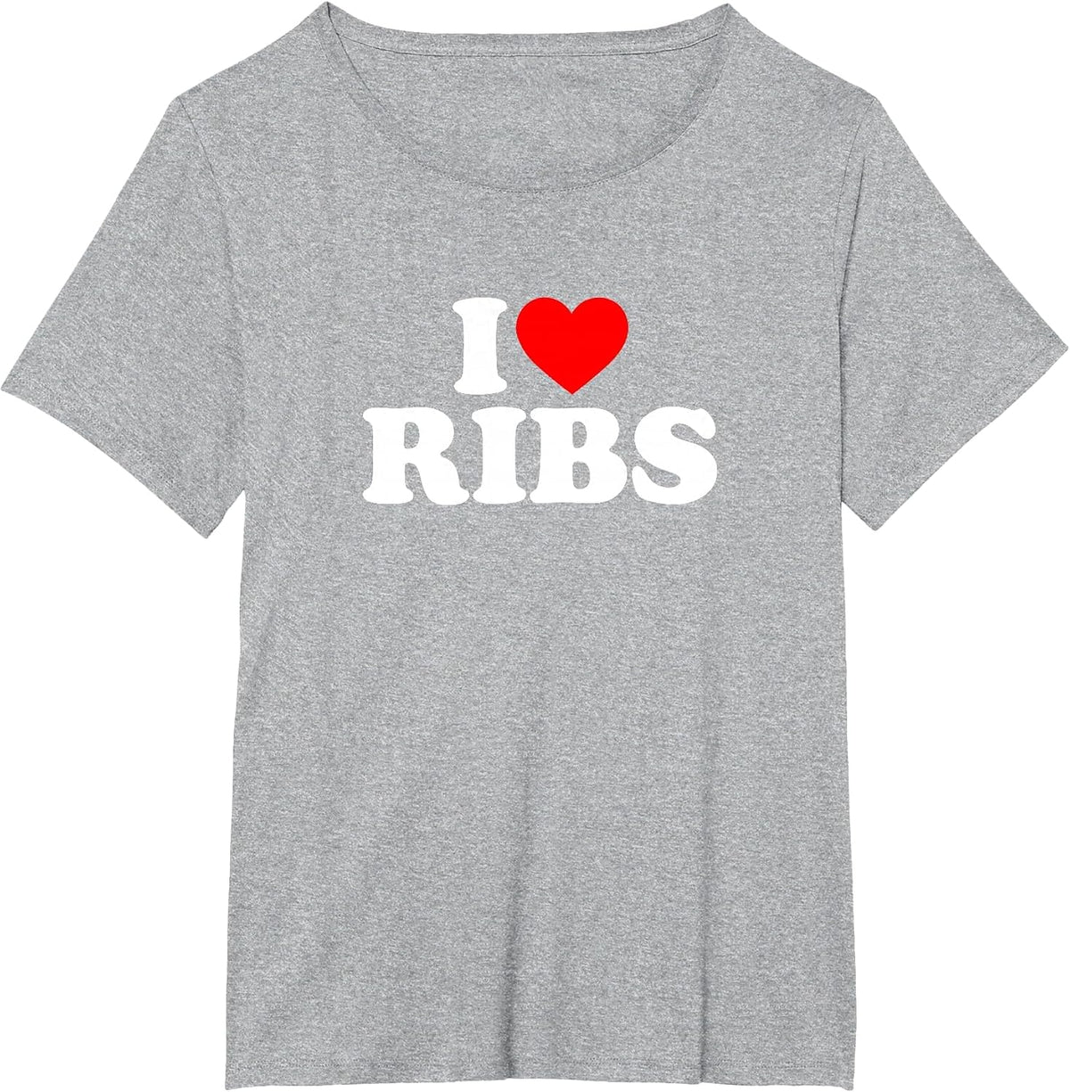 I Love Ribs T-Shirt - Heather Grey