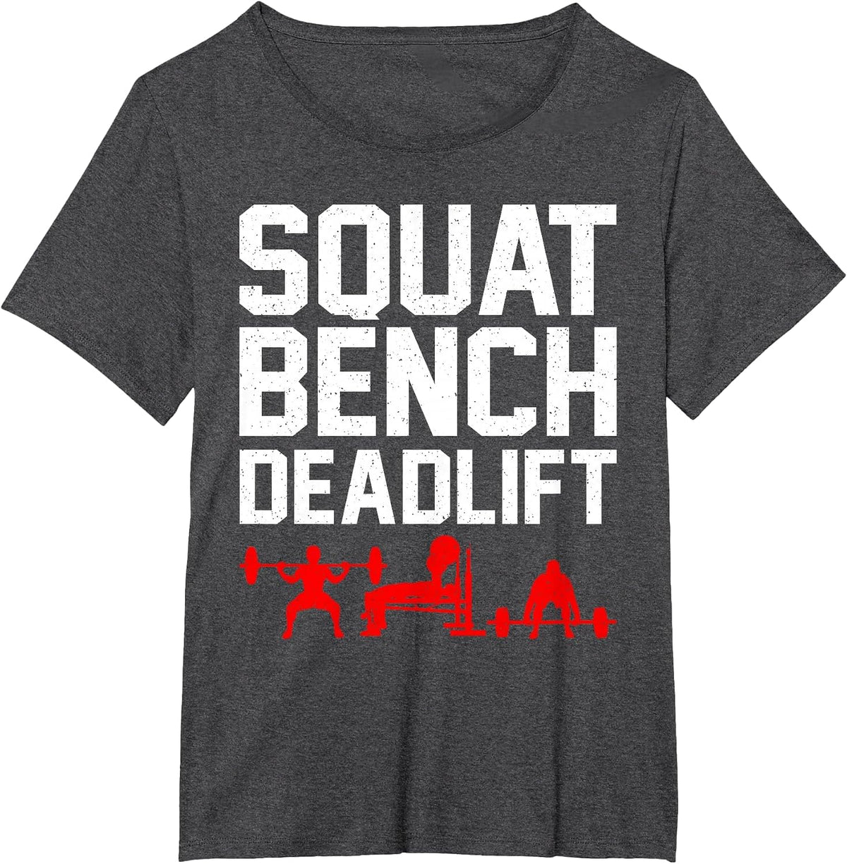 Powerlifting Art for Men Women Weight Lifting Power Lifter T-Shirt - Dark Heather Grey