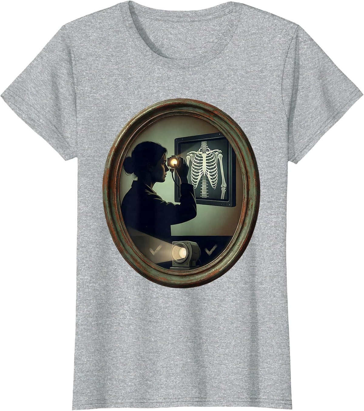Women's Technologist Vintage Rad Tech Radiology Humor T-Shirt - Heather Grey