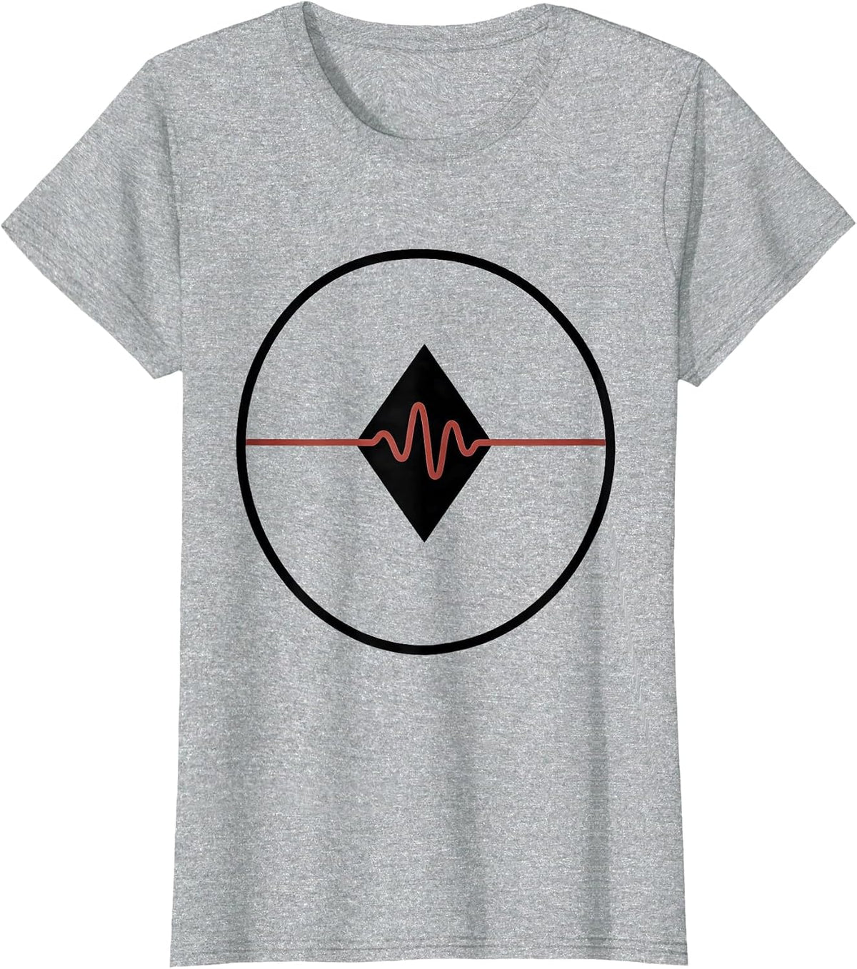 EMS Paramedic Circular Seal Minimalist First Responder T-Shirt - Heather Grey