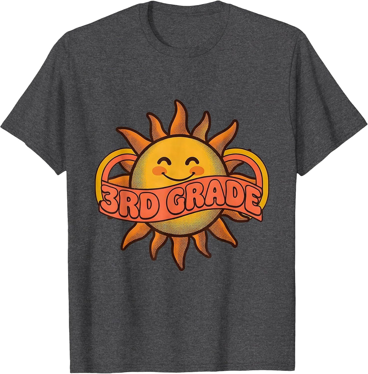 Groovy 3rd Grade Back To School First Day of Third Grade T-Shirt - Dark Heather Grey
