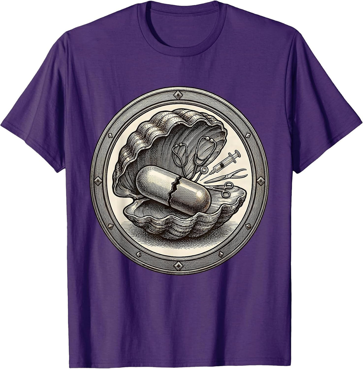 Medical Assistant Pill Capsule Tools Graphic T-Shirt - Purple