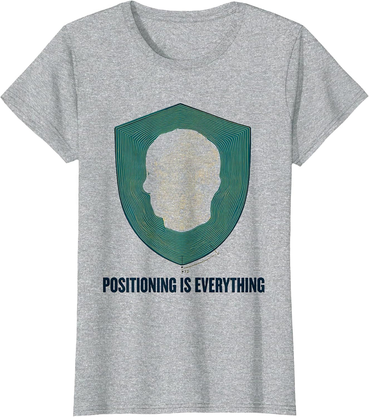 Positioning Is Everything Retro Rad Tech X-Ray Tech T-Shirt - Heather Grey