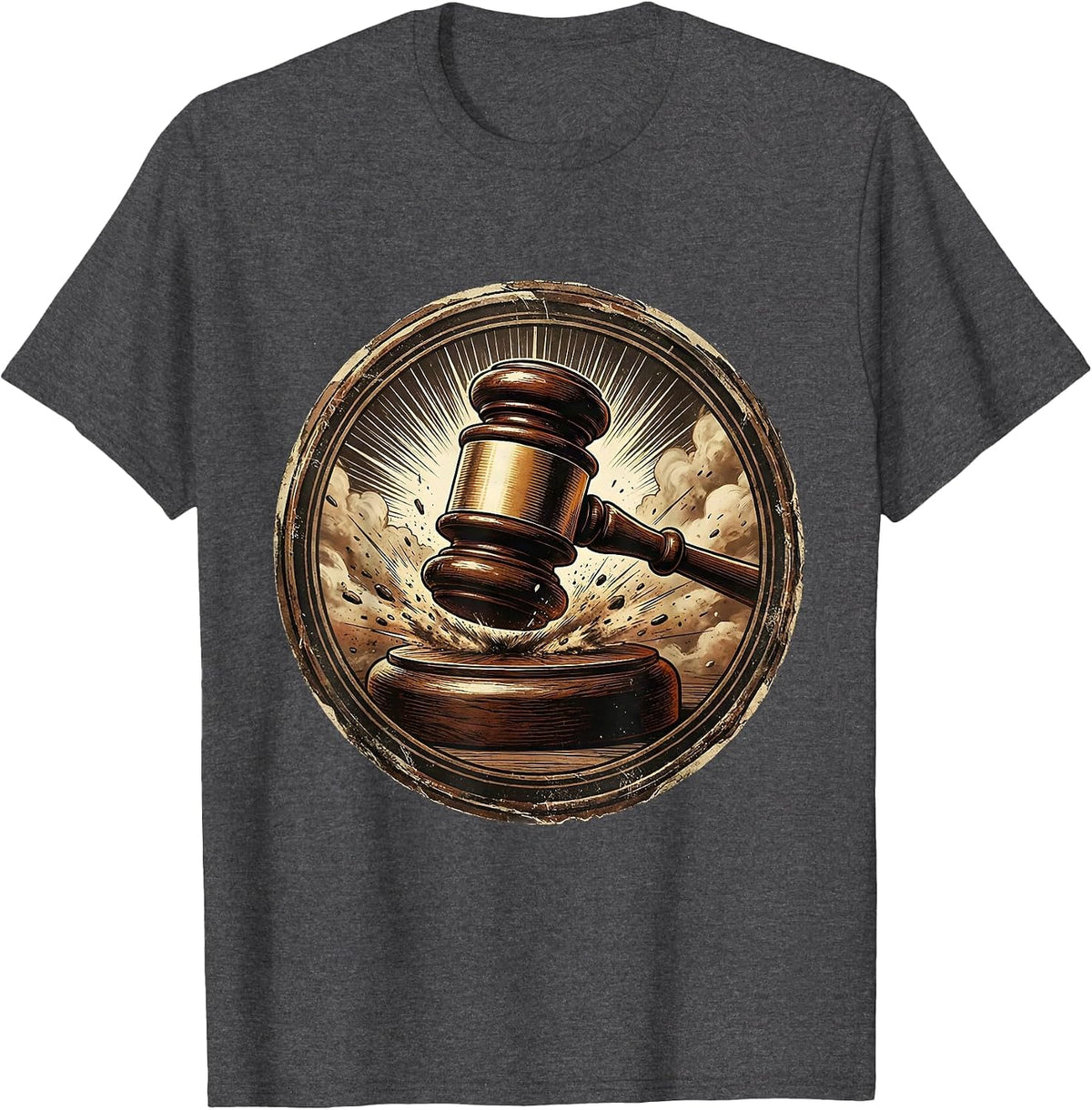 The Turning Point Gavel Strike Graphic T-Shirt - Dark Heather Grey