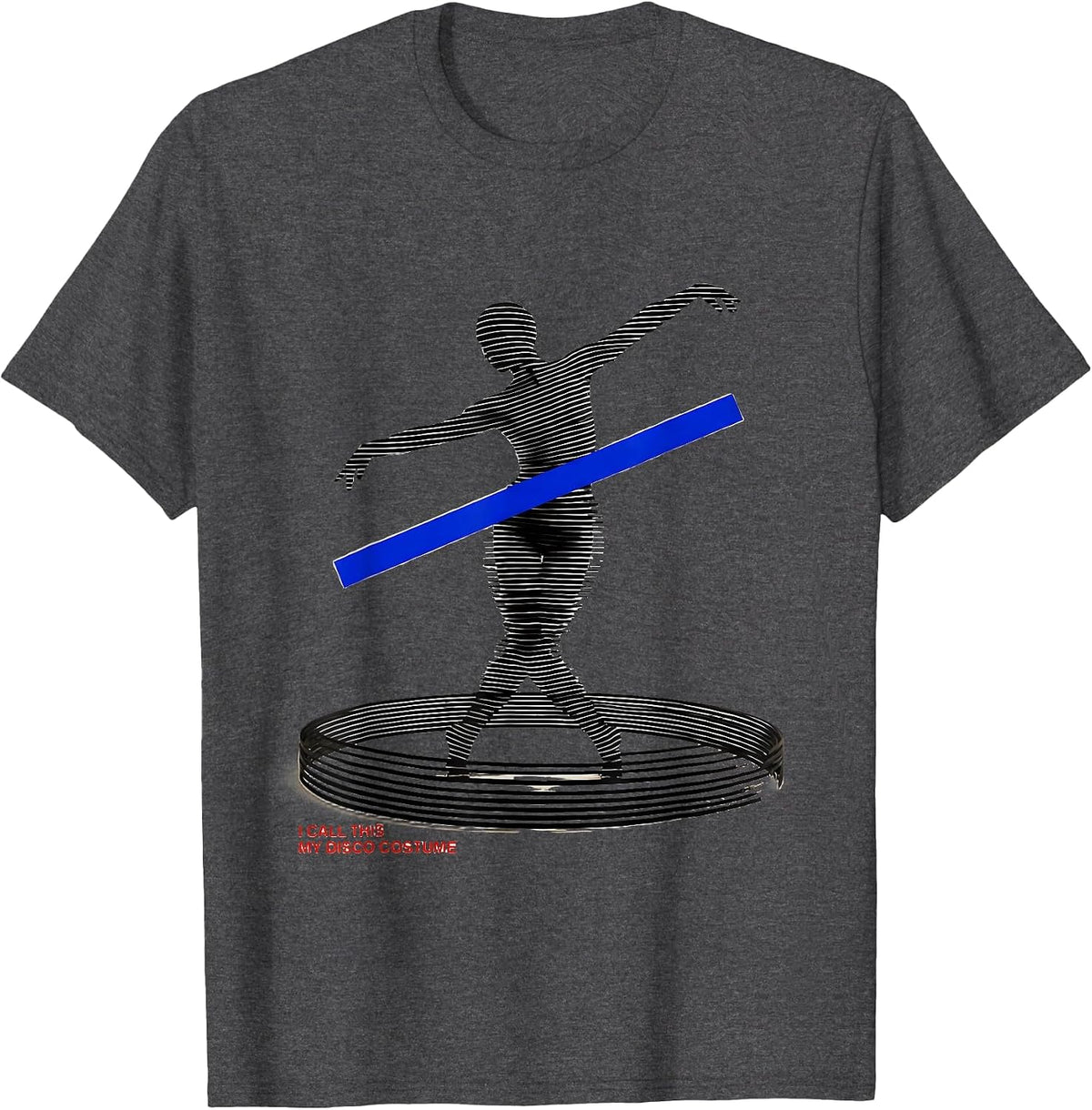 Men's I Call This My Disco Costume Retro 70s Party Costume T-Shirt - Dark Heather Grey