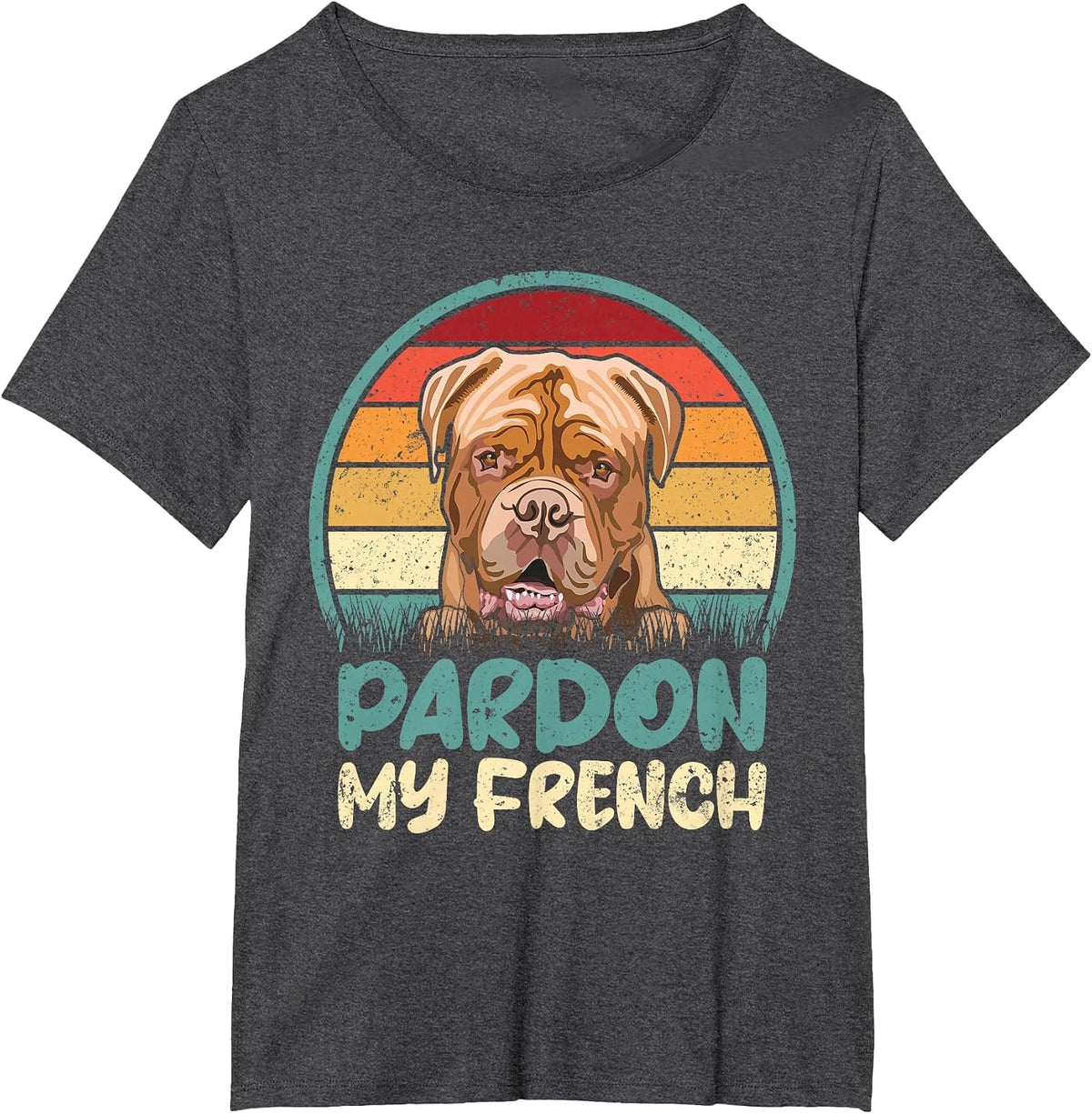 French Mastiff T-Shirt - Dark Heather Grey