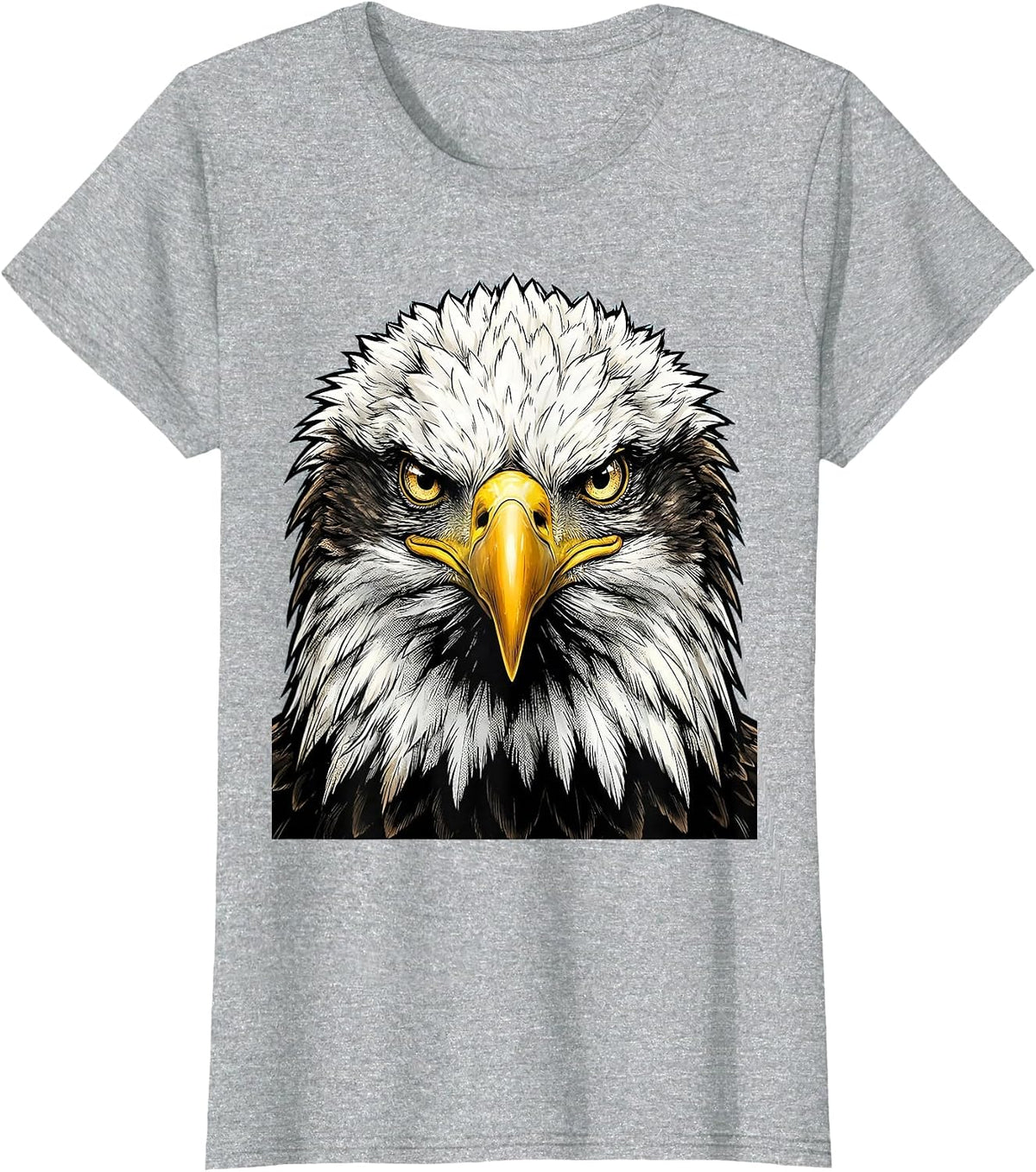Bald Eagle Face Comic Book Kids Halloween Costume T-Shirt - Heather Grey