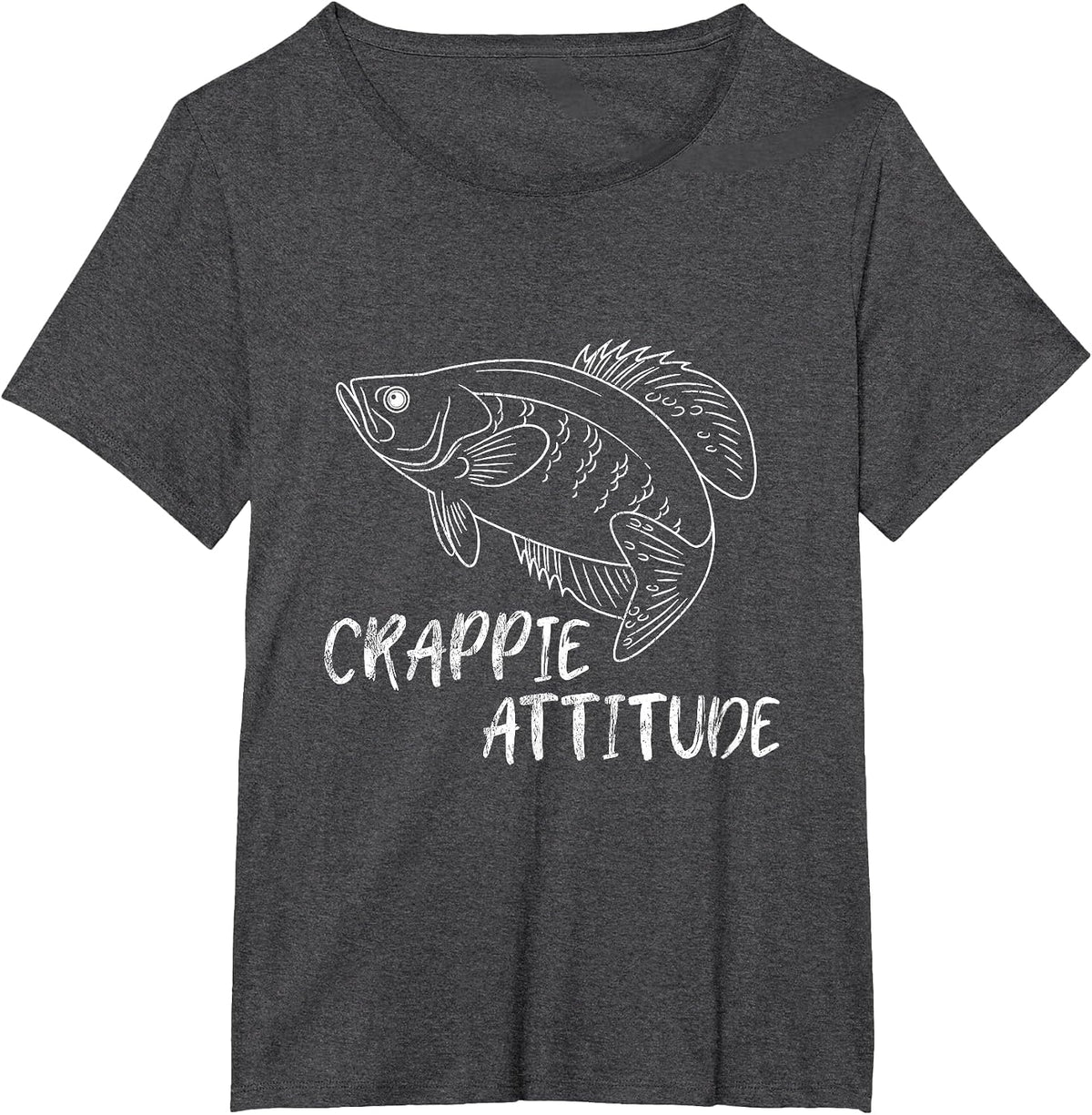 Crappie Attitude Tshirt Boating Fishing Lover Shirts T-Shirt - Dark Heather Grey