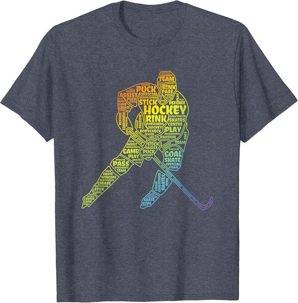Ice Hockey Boy T-Shirt - Heather Blue