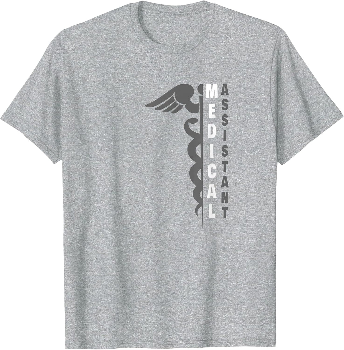 Medical Assistant - Professional MA - Caduceus T-Shirt - Heather Grey