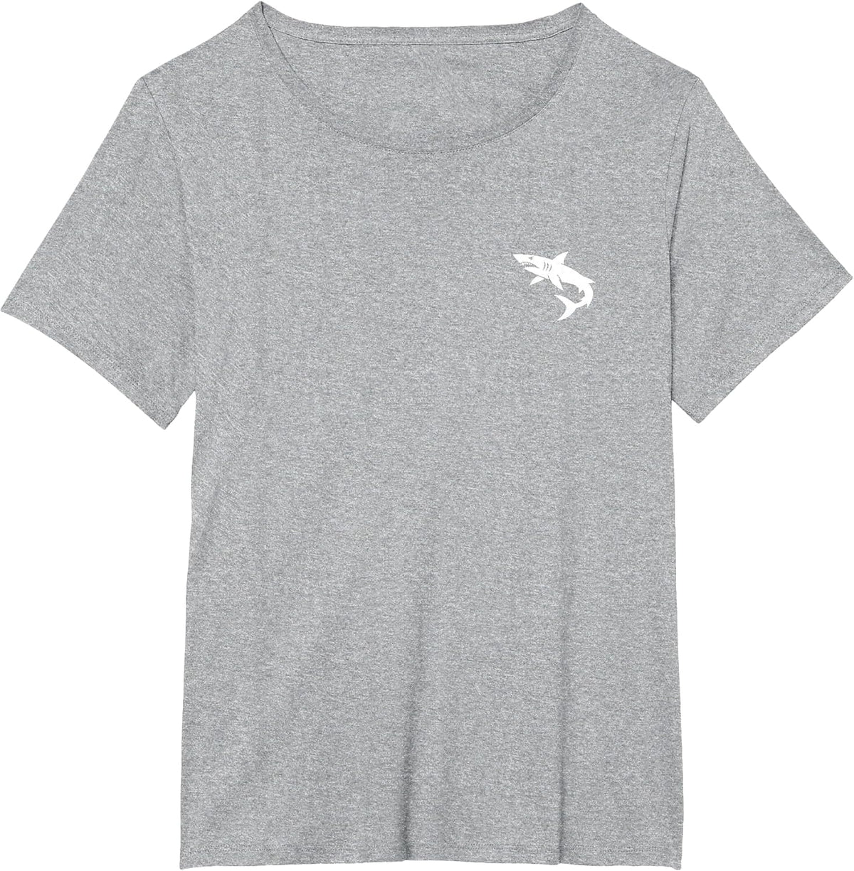 Mako Shark Minimalist Black and White T-Shirt - Heather Grey