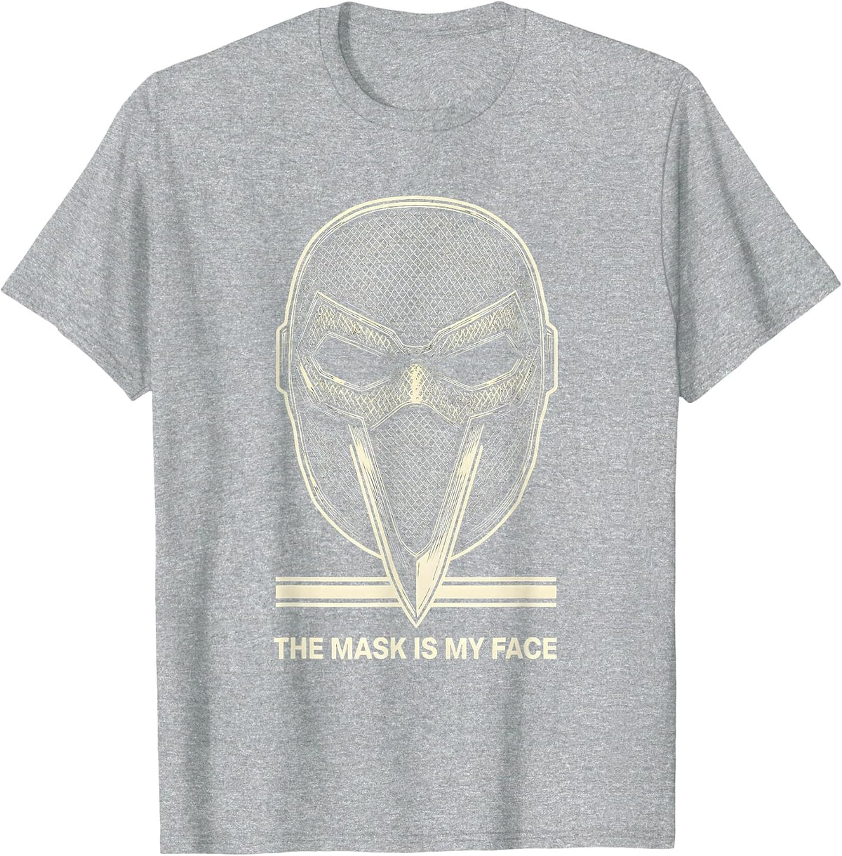 Men's The Mask Is My Face Fencing Athlete Sport Humor T-Shirt - Heather Grey