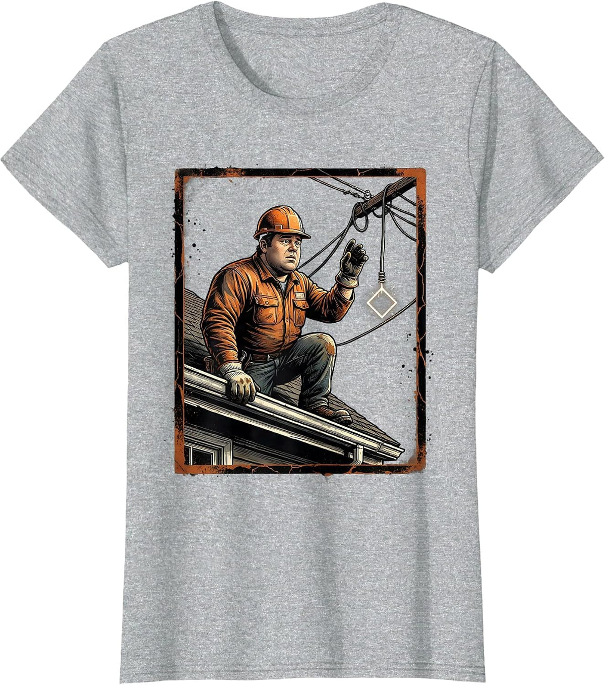 Electrician Trade Pride Humor Funny Electrician Gift T-Shirt - Heather Grey