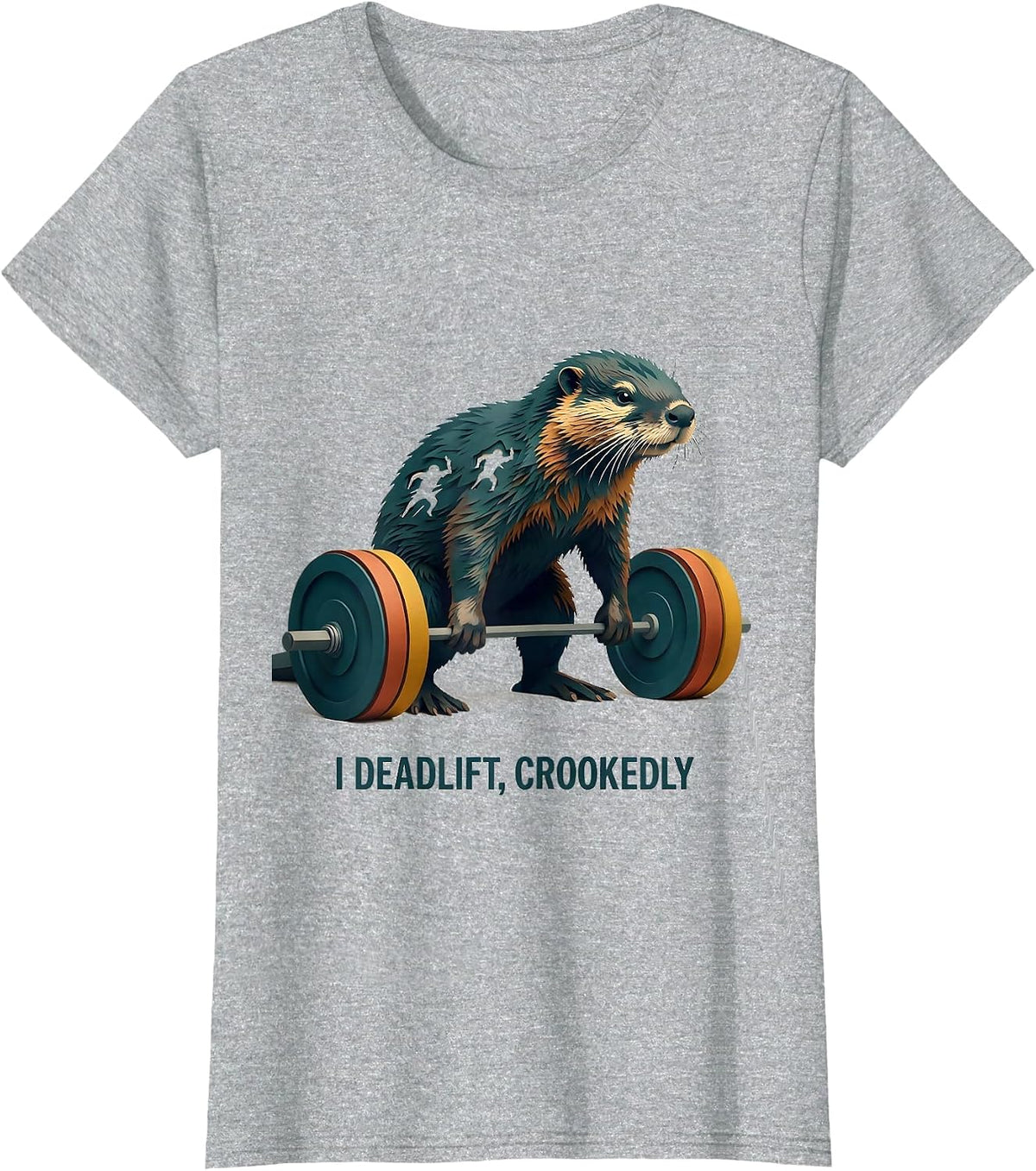 I Deadlift, Crookedly Funny Gym Workout Weightlifting Humor T-Shirt - Heather Grey