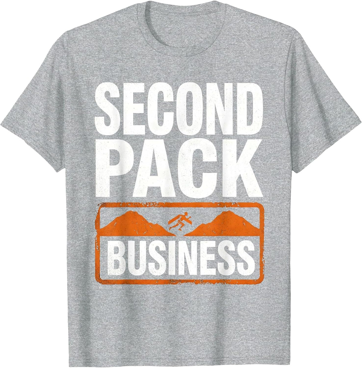 Men's Second Pack Business Funny Cross Country Runner Gift T-Shirt - Heather Grey