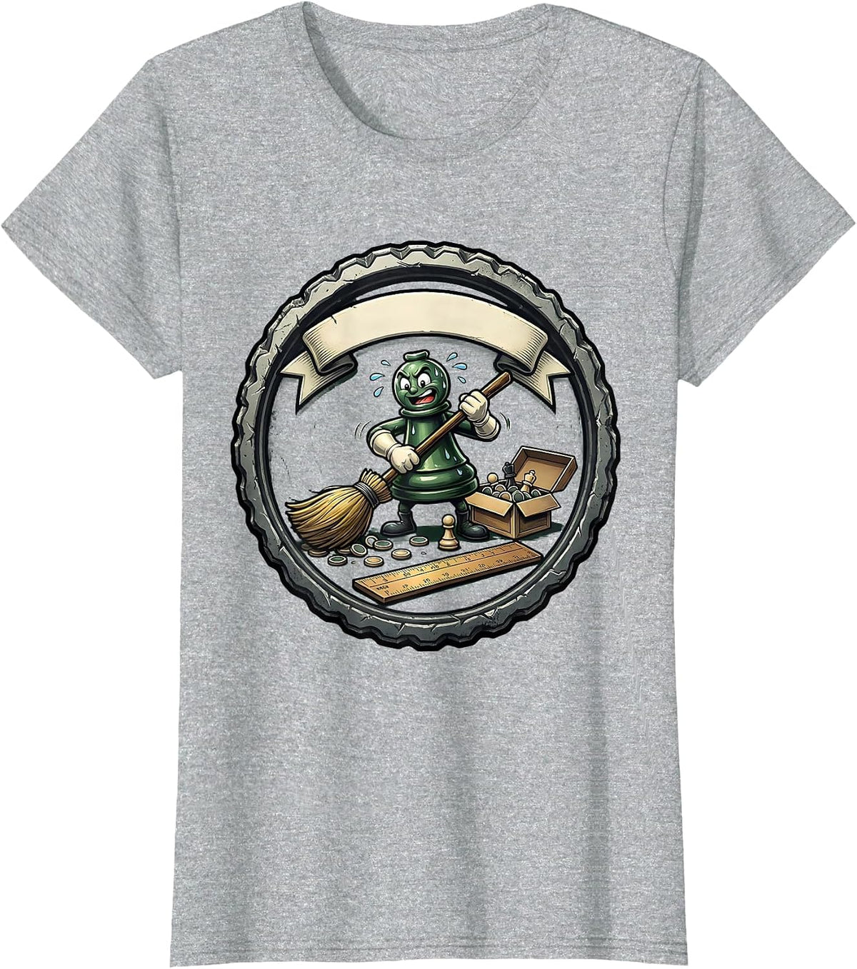 Board Game Night Host Funny Gamer Night Humor T-Shirt - Heather Grey