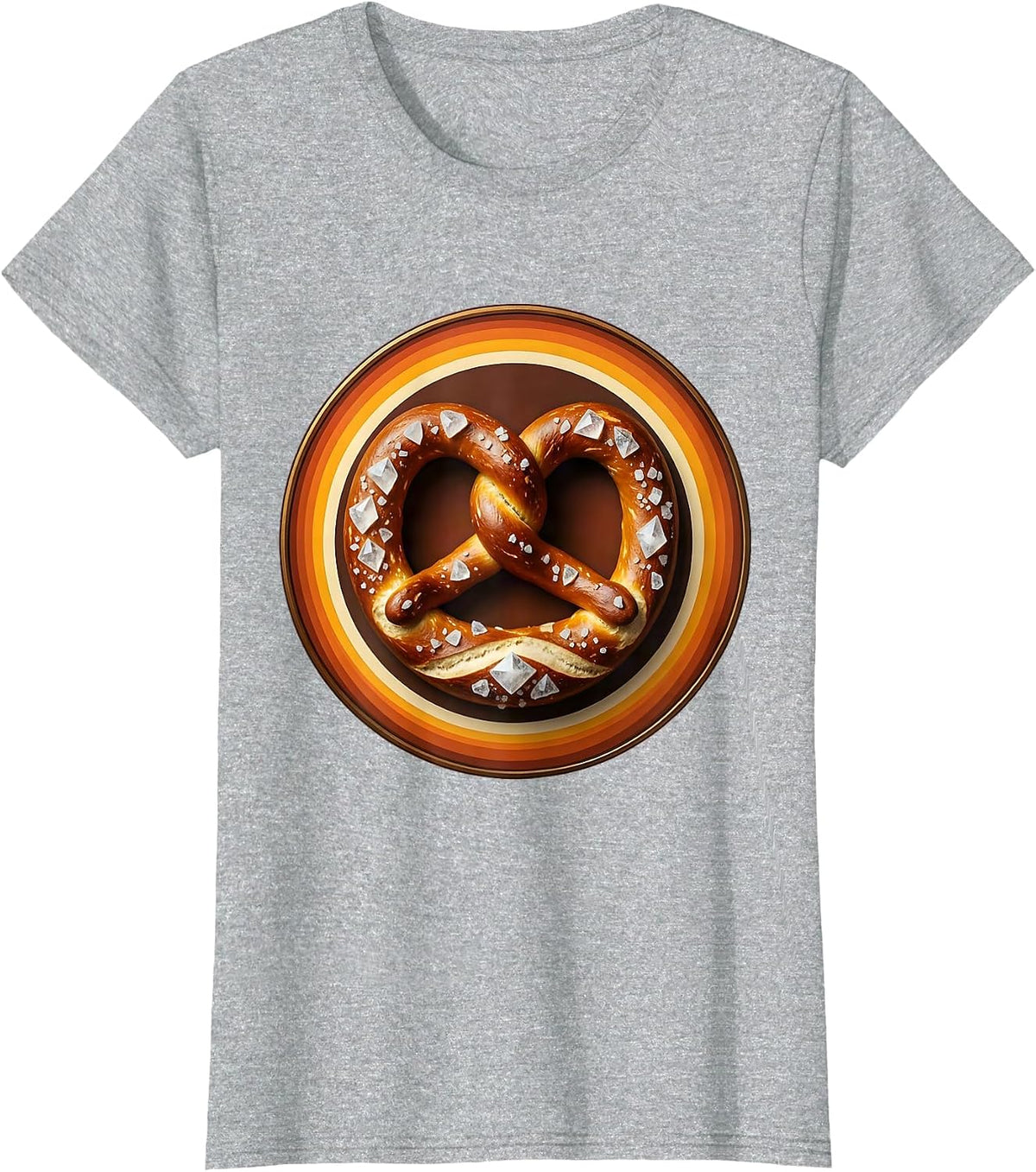 Salty Pretzel Coarse Salt Crystal Graphic T-Shirt - Heather Grey