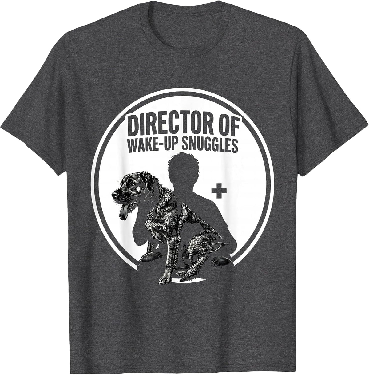 Director Of Wake-Up Snuggles Funny Veterinarian Gift Vet T-Shirt - Dark Heather Grey