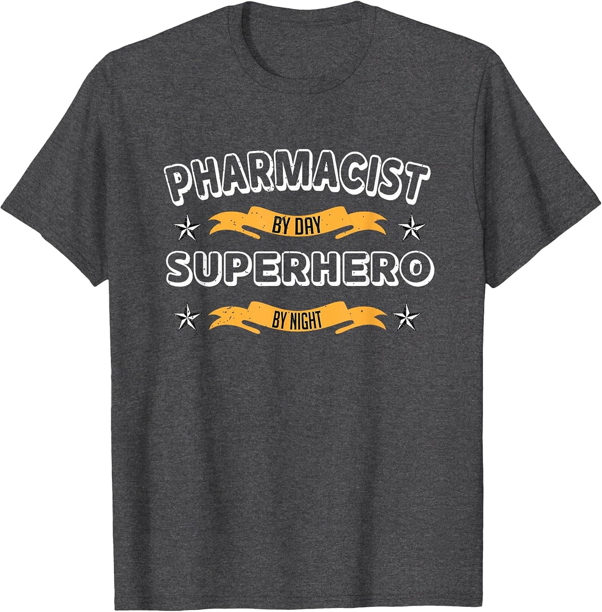 Pharmacist by Day Superhero by Night T-Shirt T-Shirt - Dark Heather Grey