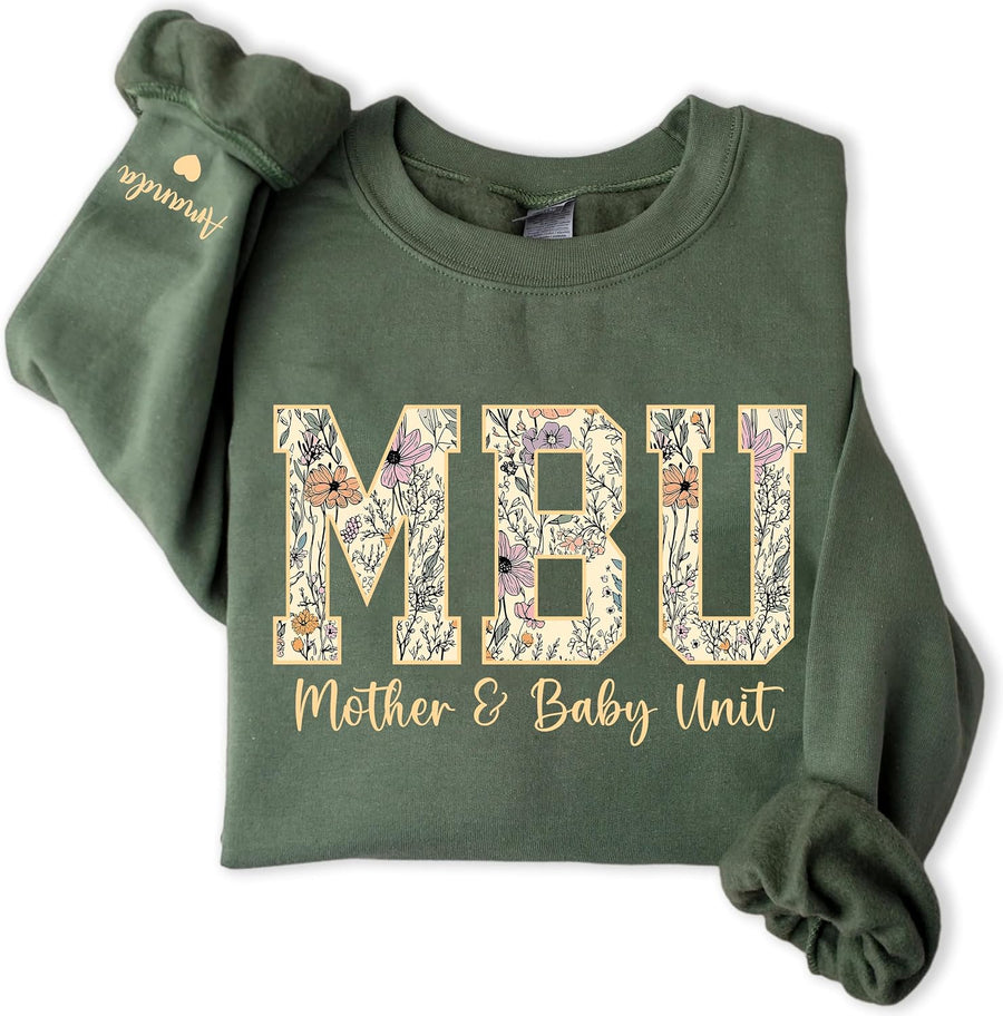 Personalized Floral Nurse Sweatshirt, Aesthetic Medical Crewneck, Healthcare Worker Gift, Nursing Sweatshirt - Mbu