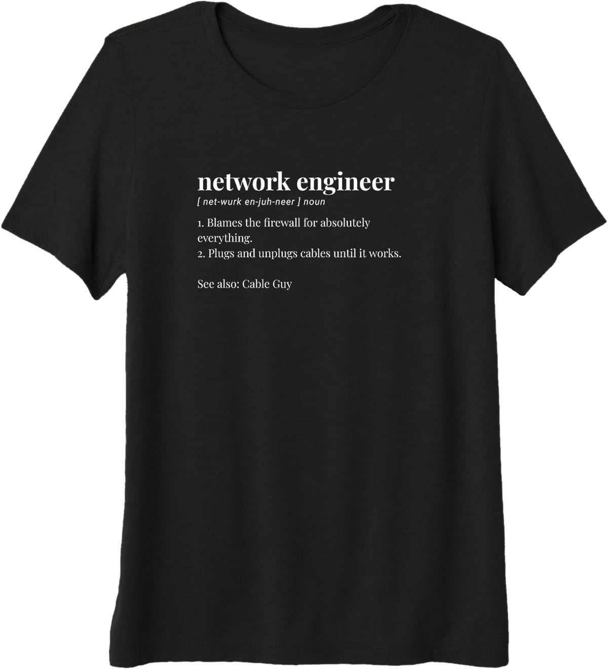 Network Engineer IT Server Premium Tri-Blend T-Shirt - Black
