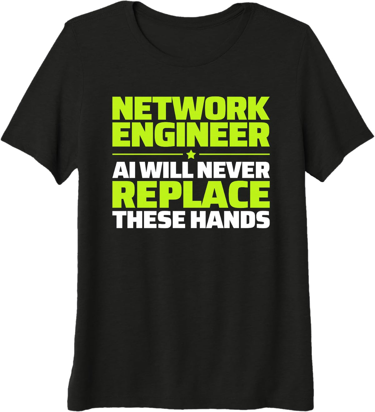 Network Engineer Never Replace Premium Tri-Blend T-Shirt - Black