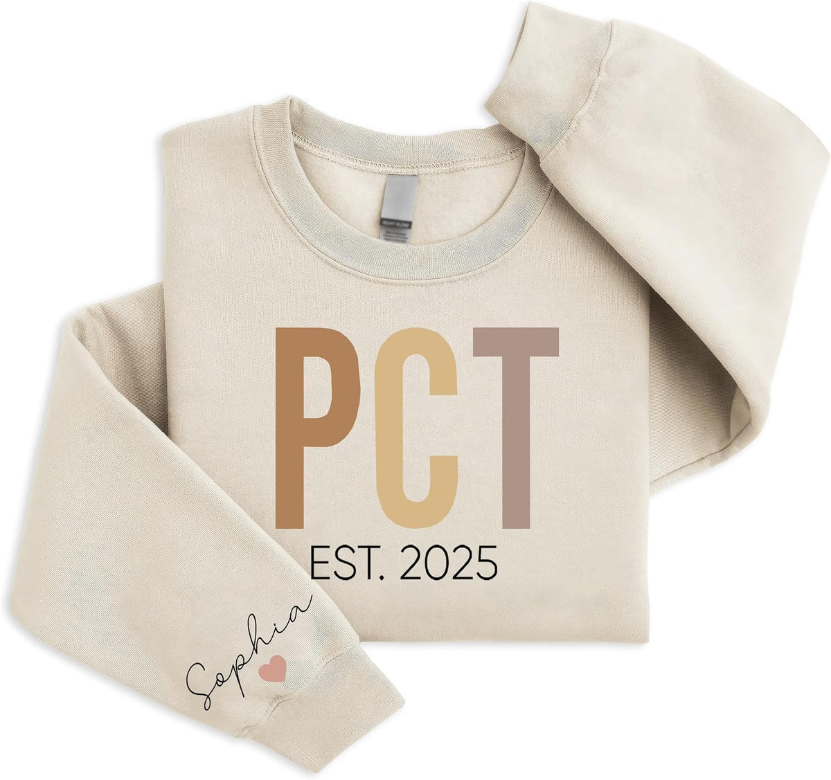Personalized PCT Sweatshirt with Name on Sleeve, Custom PCT Crewneck Gift - Style 1