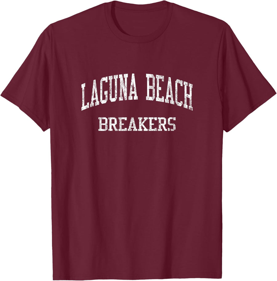 Laguna Beach High School HS Laguna Beach CA Vintage Sports T-Shirt - Burgundy