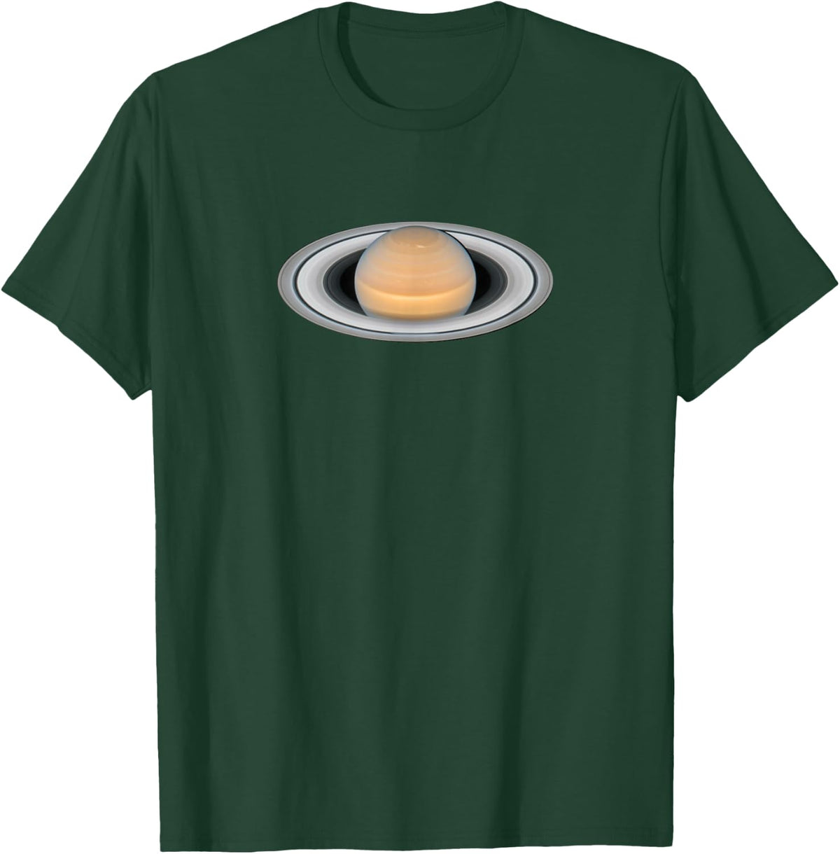 SpaceStuff: Saturn by Hubble T-Shirt T-Shirt - Dark Green
