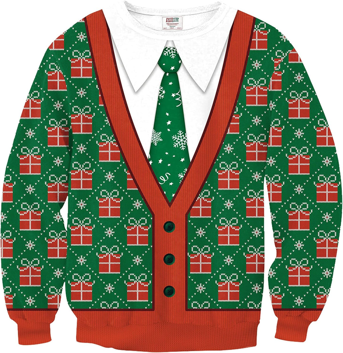 Men's Ugly Christmas Funny Graphic Long Sleeve Unisex Sweatshirt (S-3XL) - Gift & Snowflake02