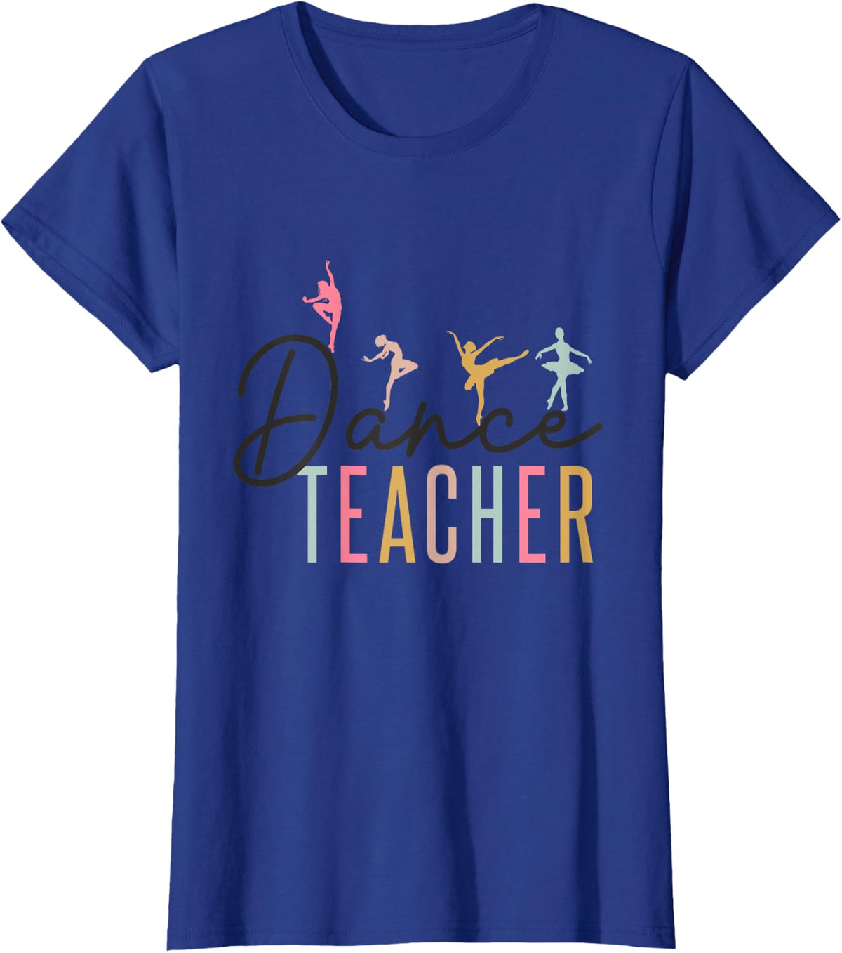 Boho Vintage Dance Teacher Appreciation Back To School T-Shirt - Royal Blue