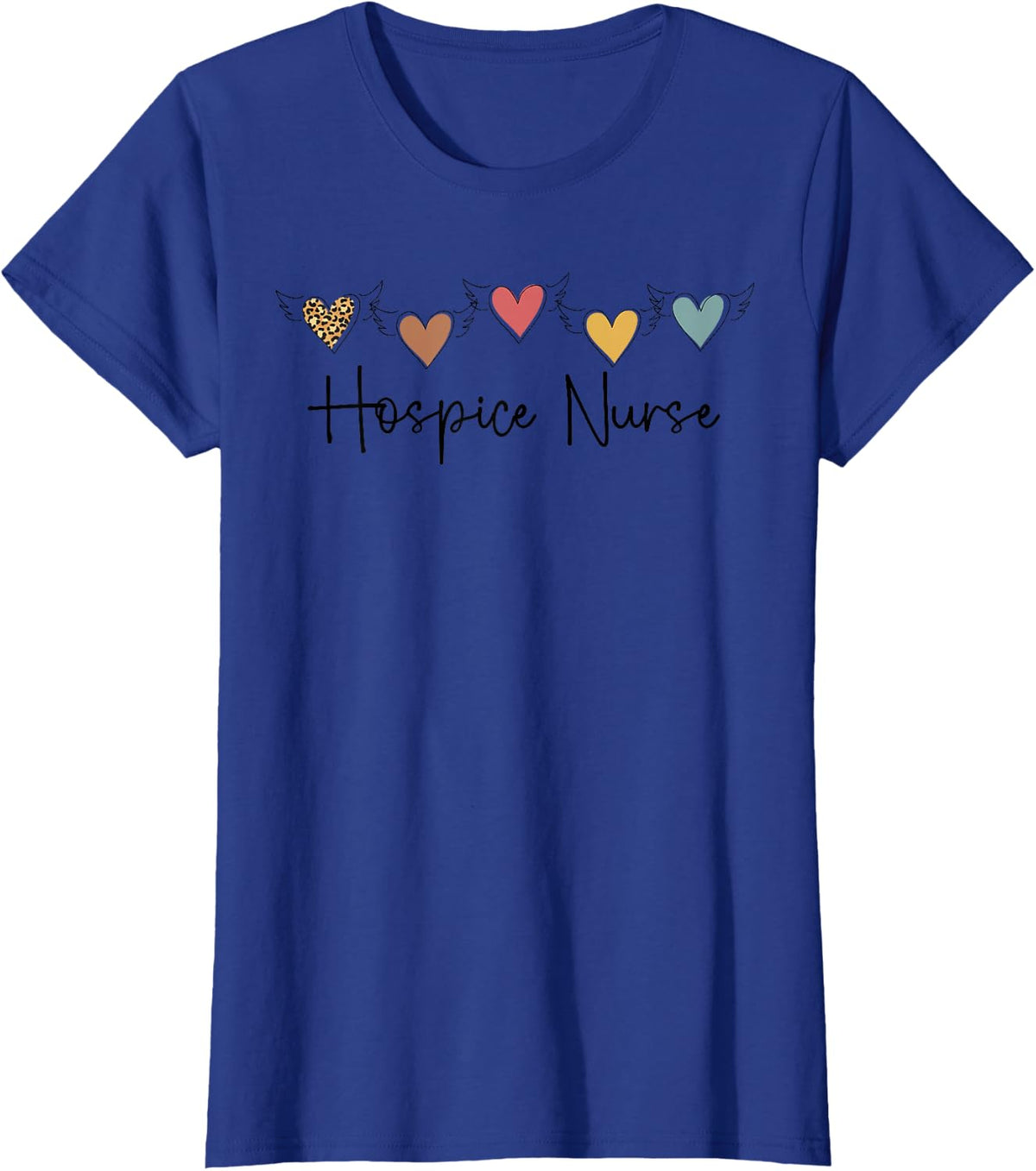 Hospice Nurse Hearts Palliative Nurse Tees T-Shirts For Nurses Hospice Nursing - Royal Blue