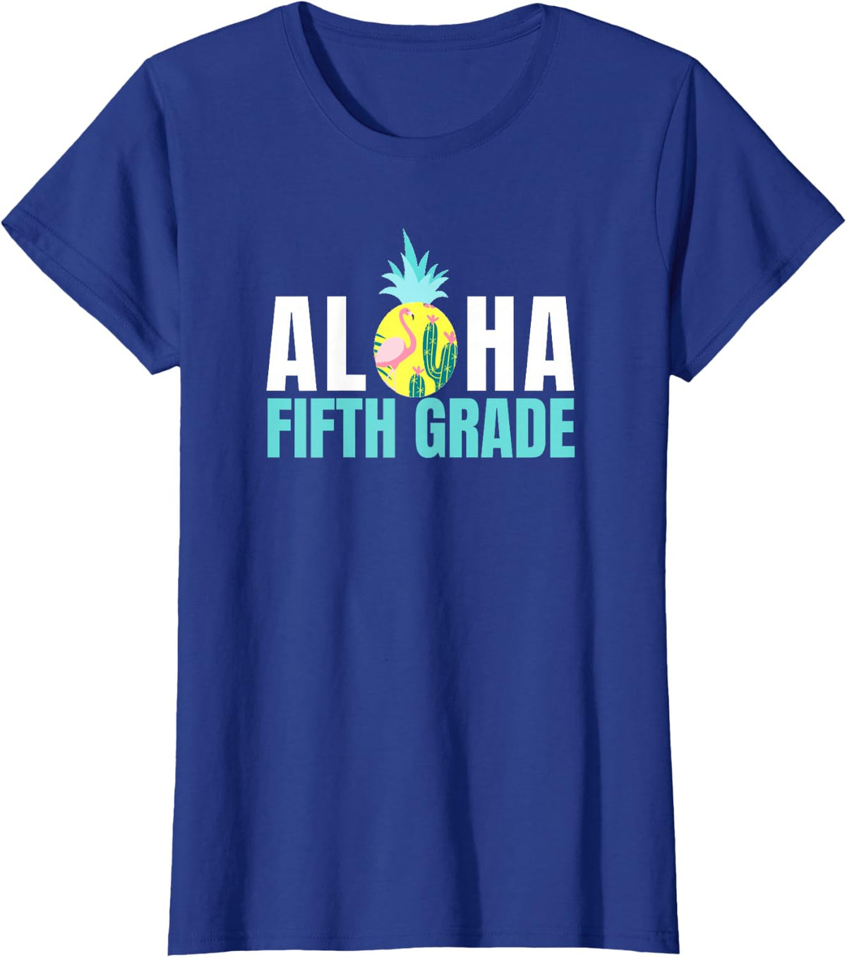 Funny Aloha Fifth Grade Back To School Kids Teachers Gift T-Shirt - Royal Blue