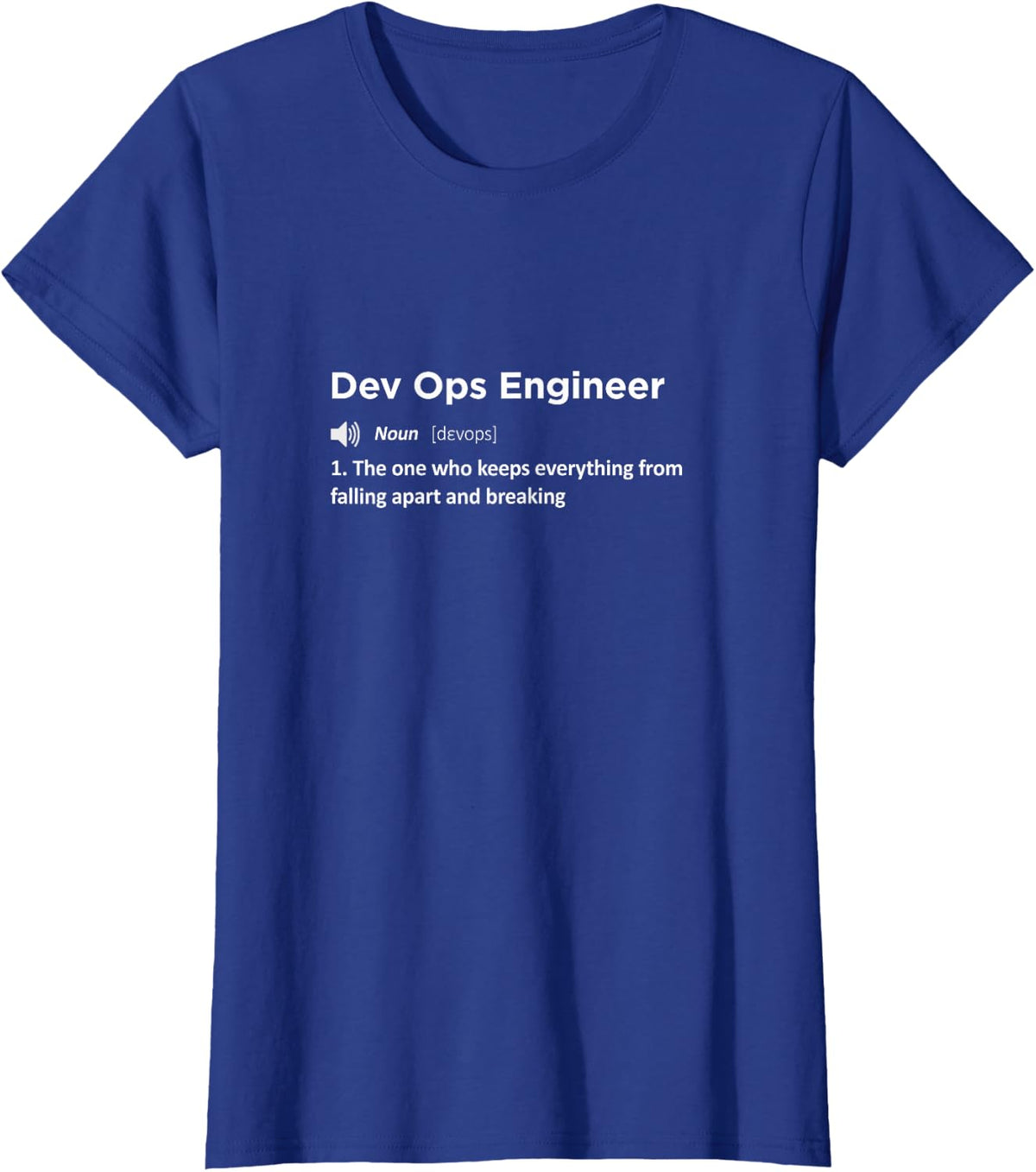 Dev ops Development IT operations quotes sayings DevOps Engineer Funny Definition Gift Software Developer T-Shirt - Royal