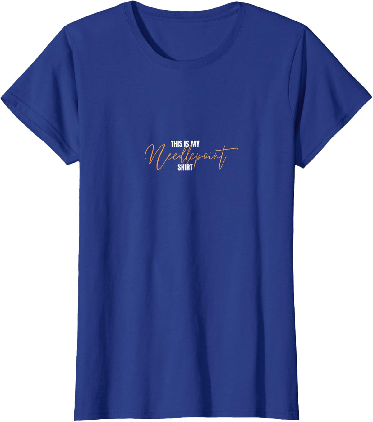 Needlepoint T-Shirt - Royal Blue