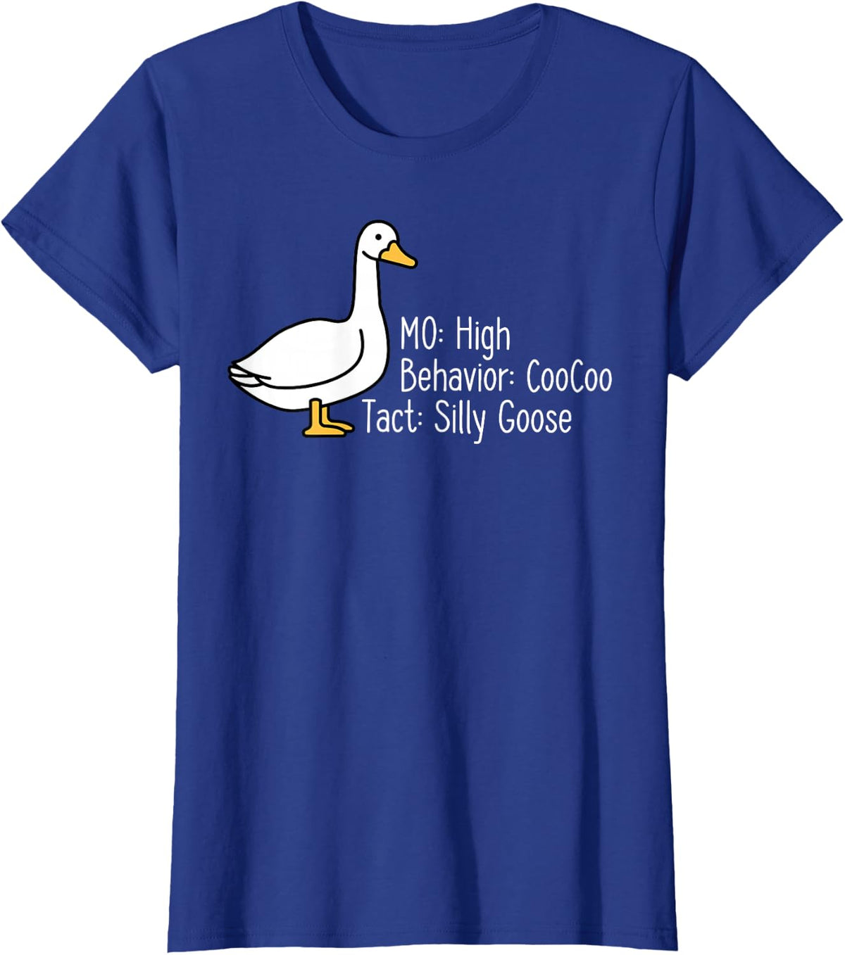 Funny Silly Goose Behavioral Specialist RBT ABA Therapist T-Shirt - Royal Blue