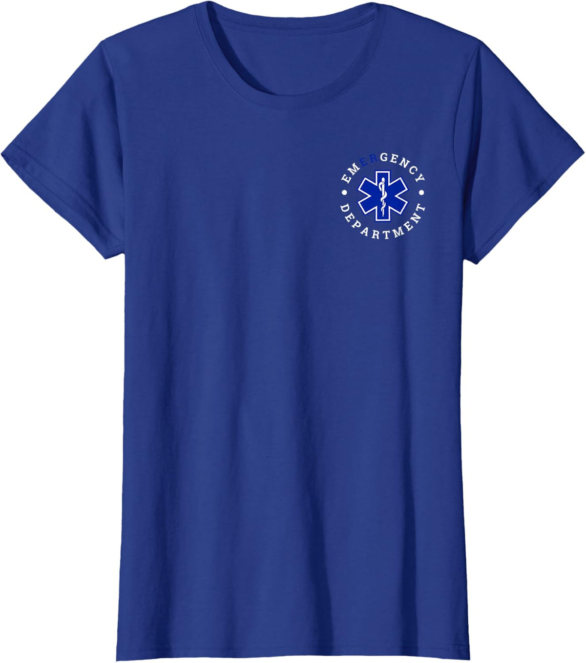 Emergency Department ER Trauma Front and Back Design Blue T-Shirt - Royal Blue