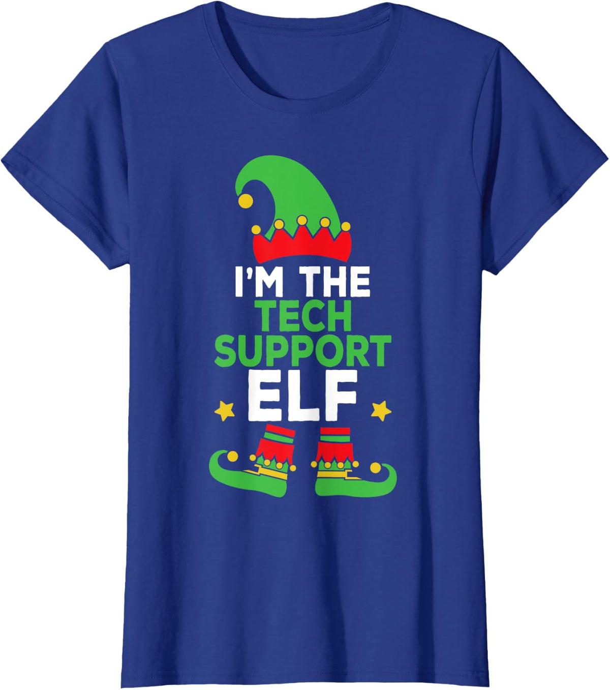 I'm The Tech Support Elf Family Holiday Matching Christmas T-Shirt - Royal Blue
