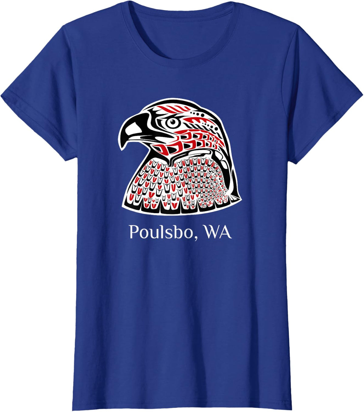 Pacific NW Native American Indian Eagle Poulsbo WA T-Shirt - Royal Blue