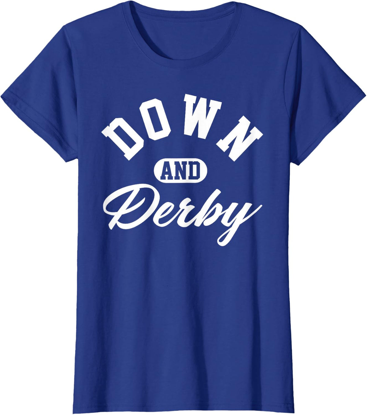 Funny Horse Racing Vintage Down & Derby KY Derby Horse T-Shirt - Royal Blue