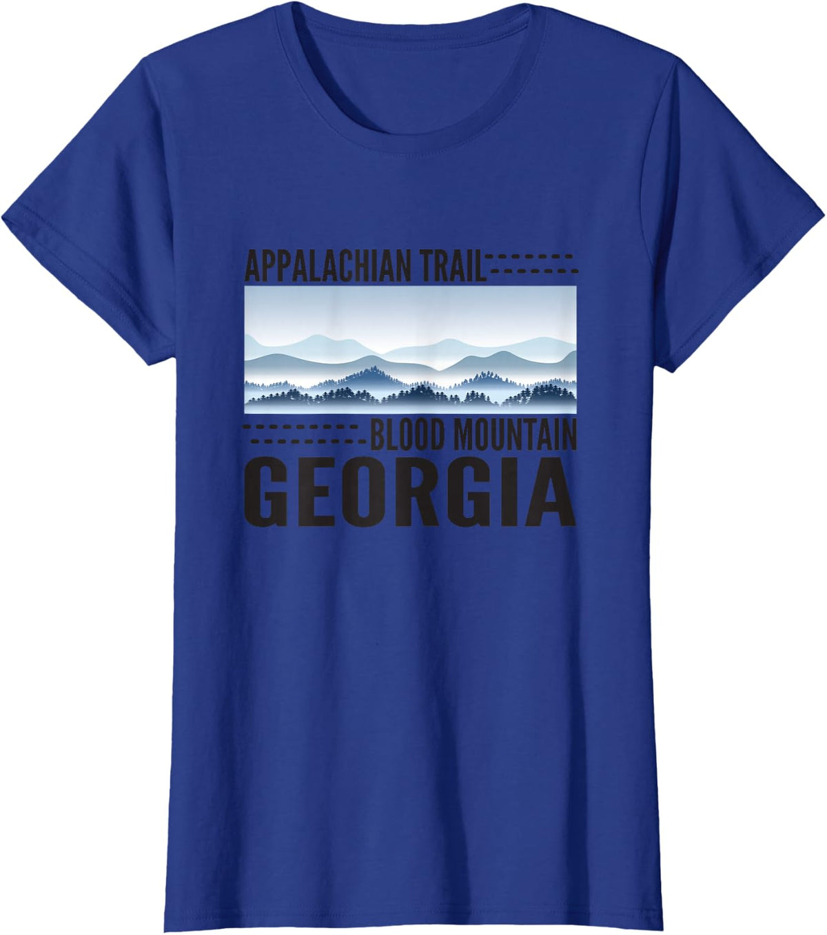 Appalachian Trail Hikers Hiking at Blood Mountain Georgia T-Shirt - Royal Blue
