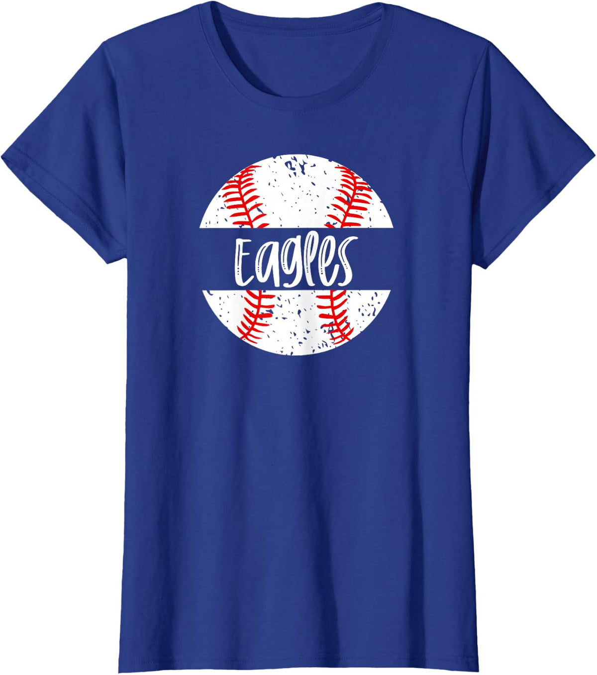 Eagles Baseball Team Mascot School Spirit Game Day T-Shirt - Royal Blue
