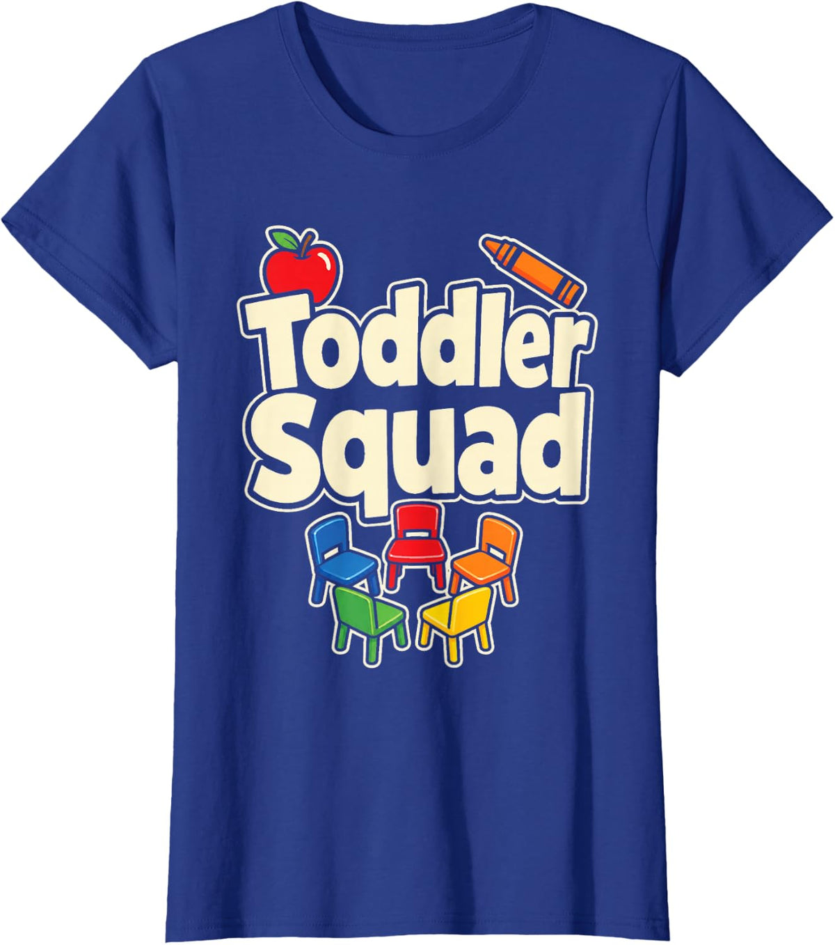 Preschool Staff Toddler Squad Pre K School Teacher T-Shirt - Royal Blue