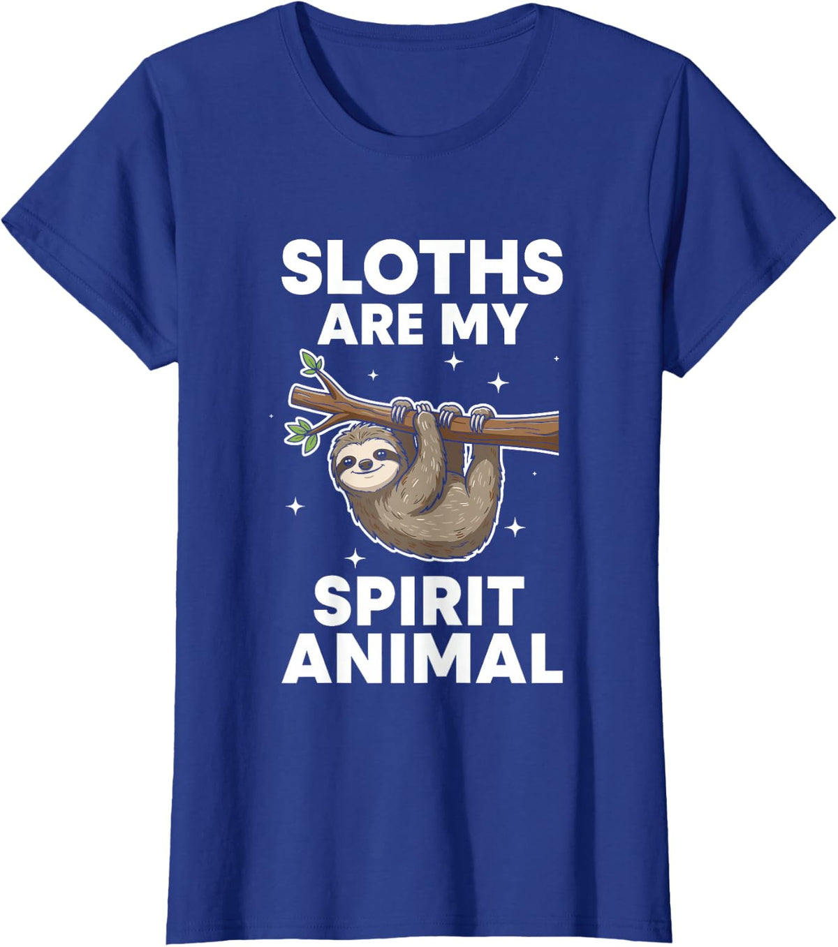 Sloths are My Spirit Animal T-Shirt - Royal Blue