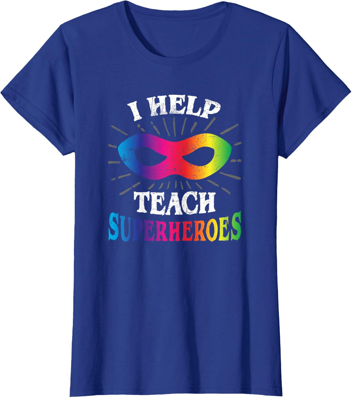 I Help Teach Superheroes Autism Awareness Ed Teacher Special T-Shirt - Royal Blue